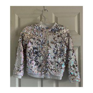Sequin Flip Baseball-style Jacket Sz. M